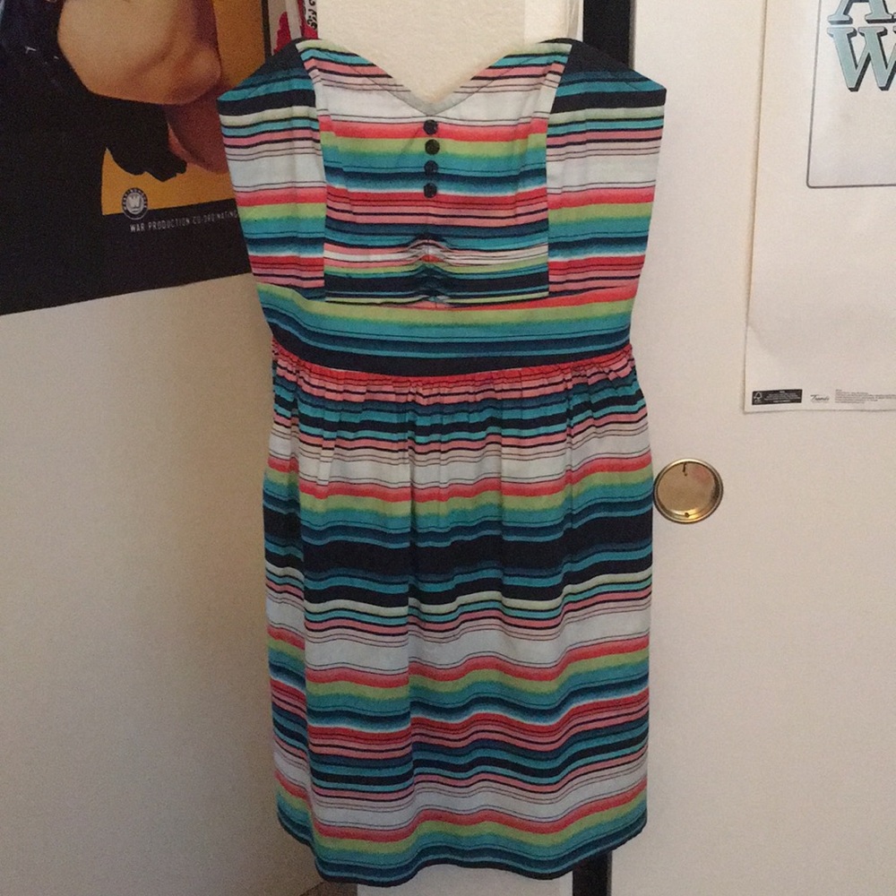 Multi colored striped dress